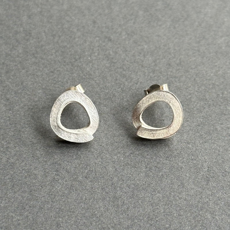 Earrings - Silver Wrap Over Studs