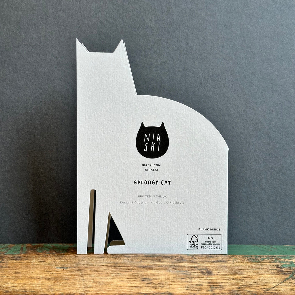 Cut Out Cat G/Card - Niaski - Splodgy Cat