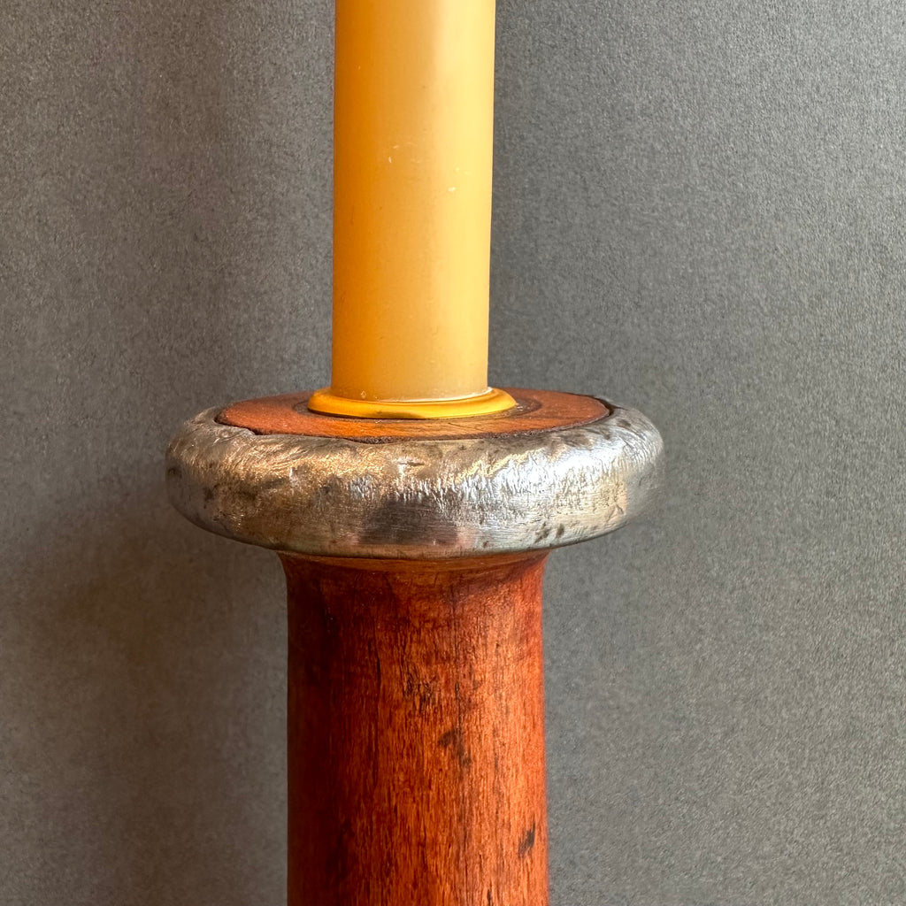 Bobbin Candlestick Medium [including beeswax candle]