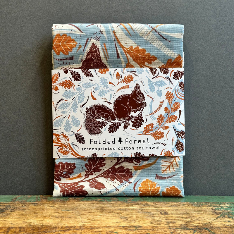 Cotton Tea Towel - Squirrel