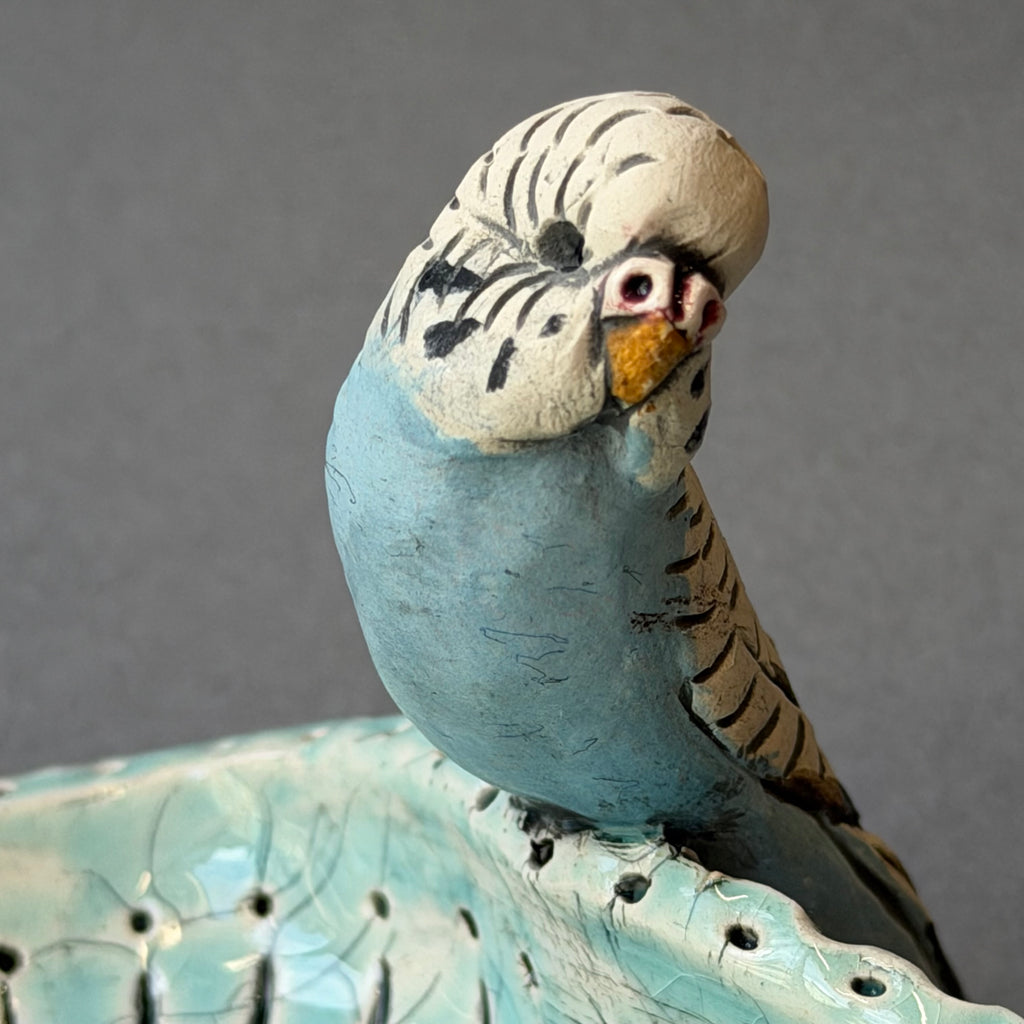 Ceramic Budgie - Single Trinket Dish - Small
