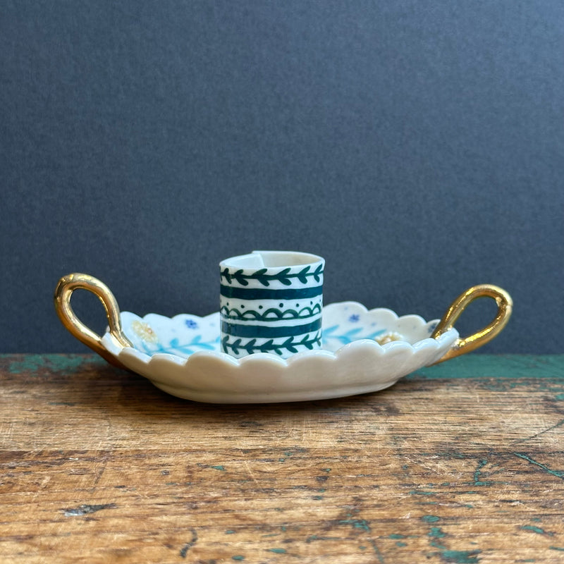 Candle Holder with Handles #F