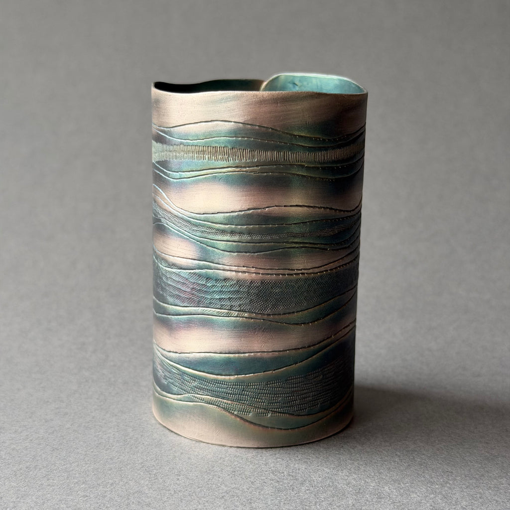 Pot - Tall - Chased Silver Plate - No.14