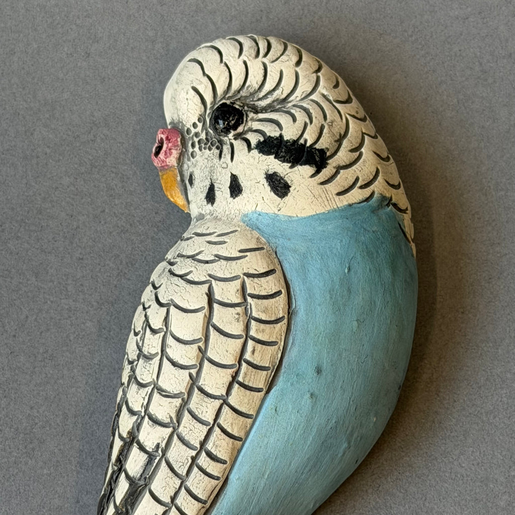 Ceramic Budgie - Single Wall Piece - Side Facing