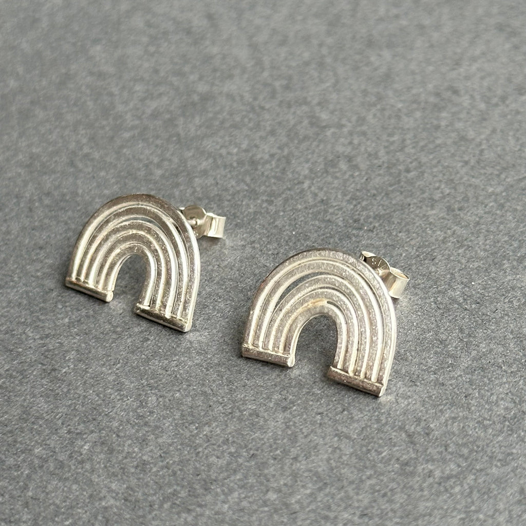 Earrings Silver Wire Arch Studs