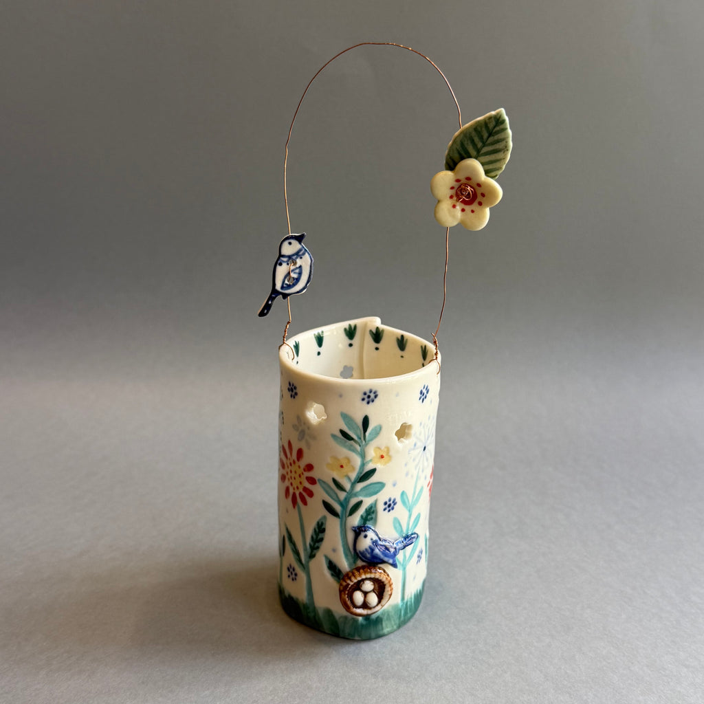Porcelain Hanging Tea Light Holder