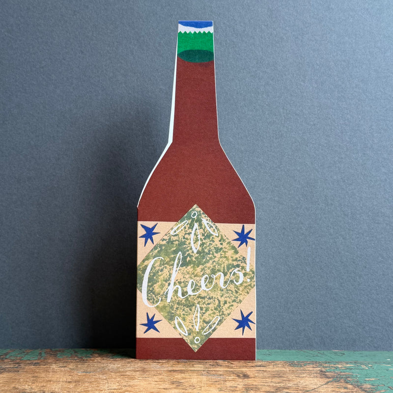 Bottle Shaped Card - Cheers