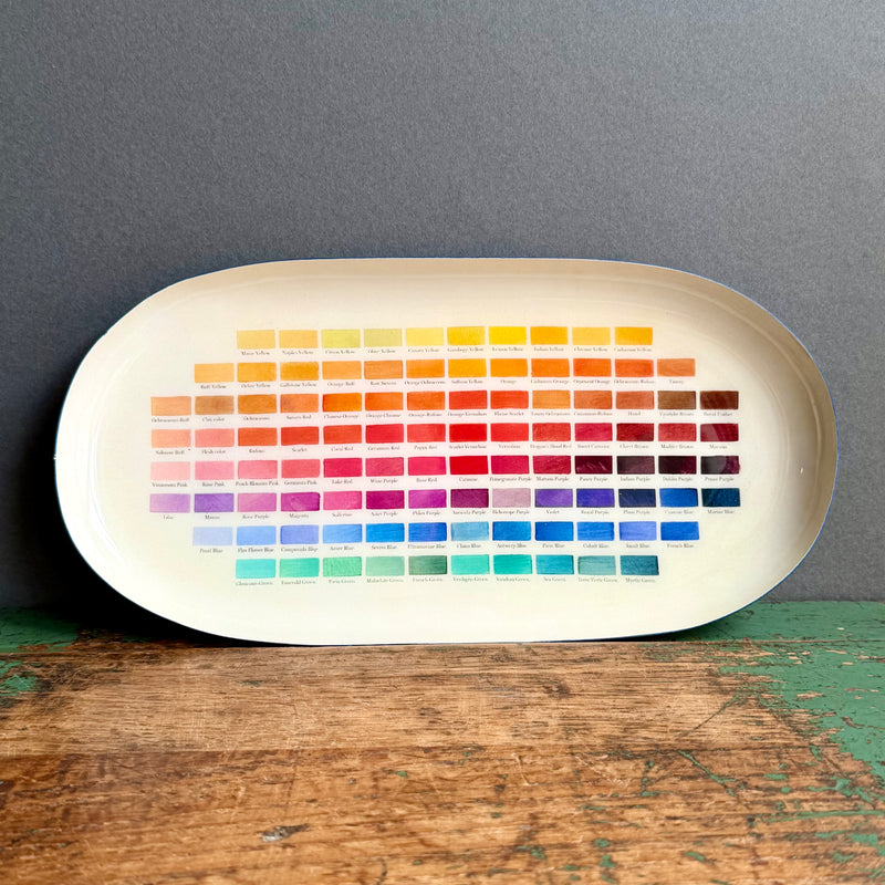 Enamel Tray - Oval - Nomenclature of Colours