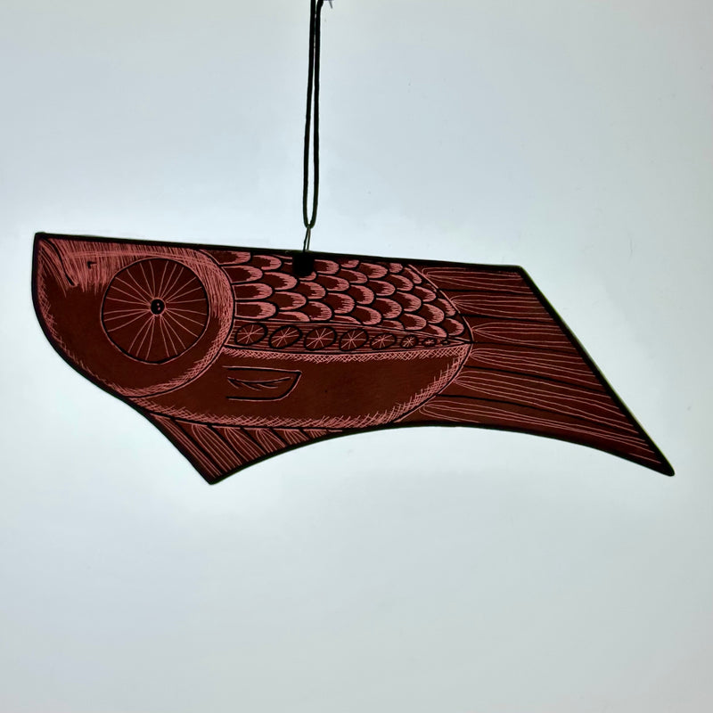 Stained Glass - Fish - Extra Large - Damson #A