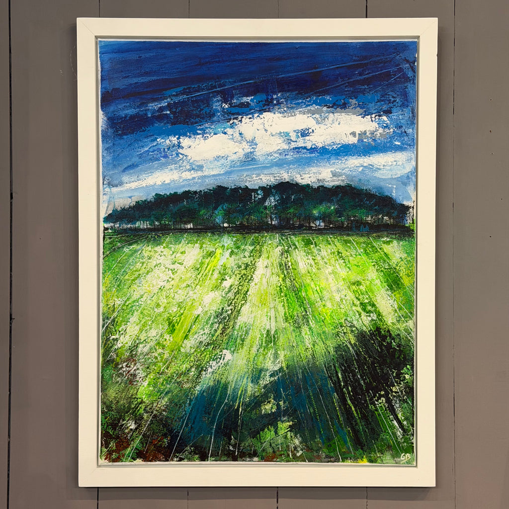 Painting 67.5 x 88cm - Framed - White Lane, Oakworth