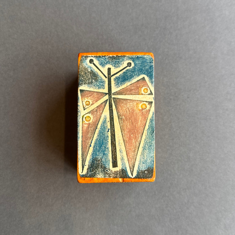 Collagraph Block ‘Butterfly’ Pinky/Blue/Orange
