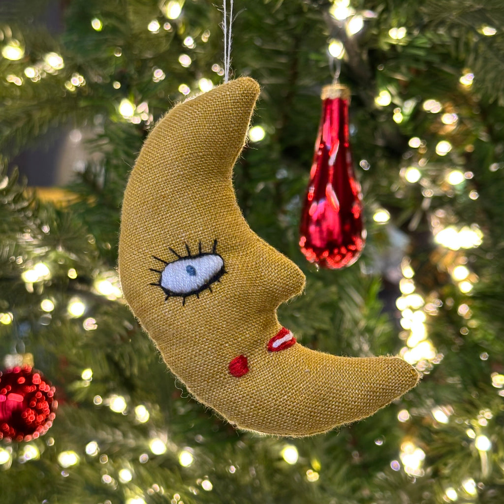 Hand Stitched - Crescent Moon