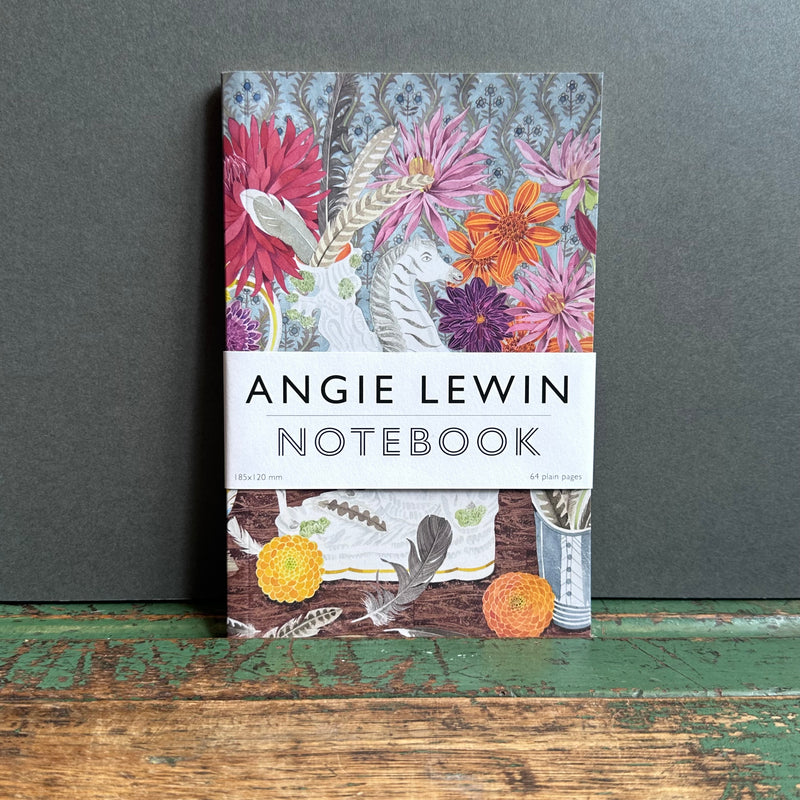 Notebook - Angie Lewin - Zebra Dahlias & Feathers