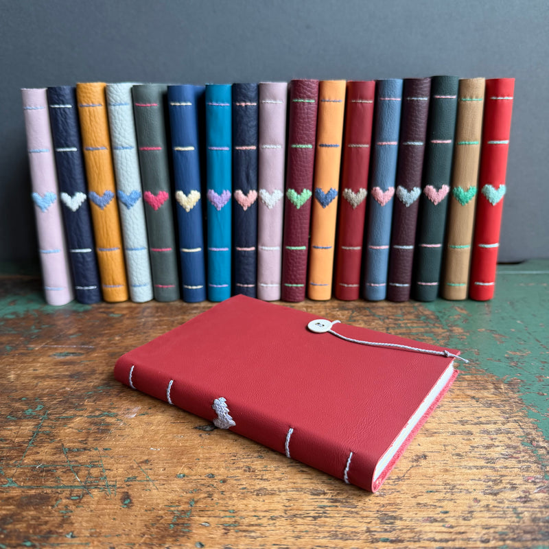 Darned Heart Notebook [Medium] - Cardinal #B