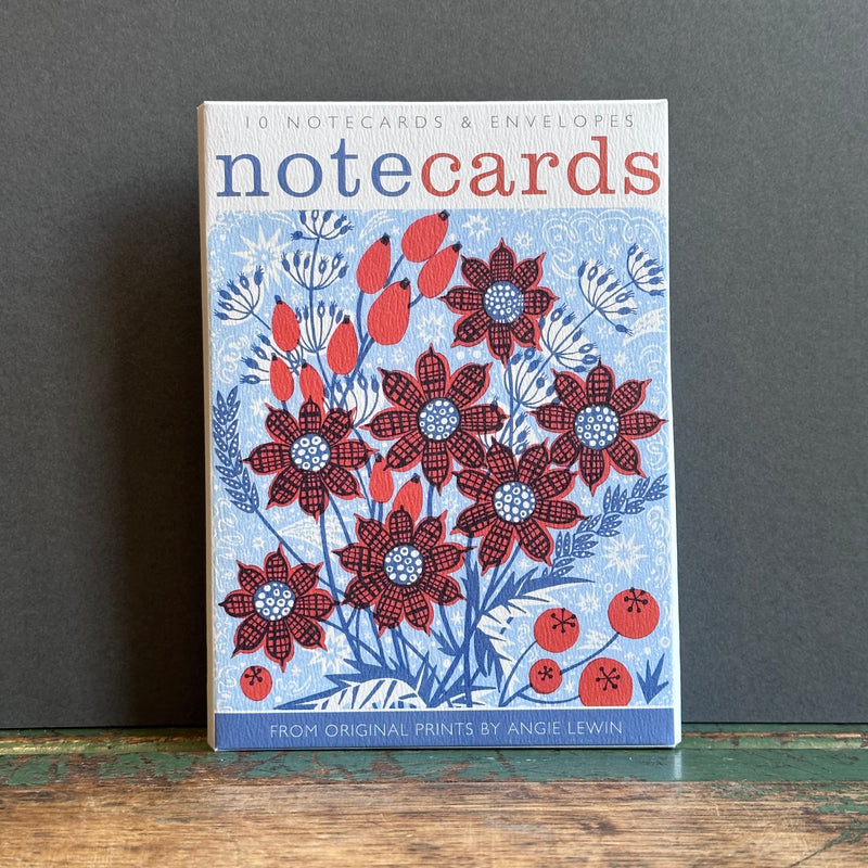 Notecards - Angie Lewin - Frost Flowers/Sea Holly