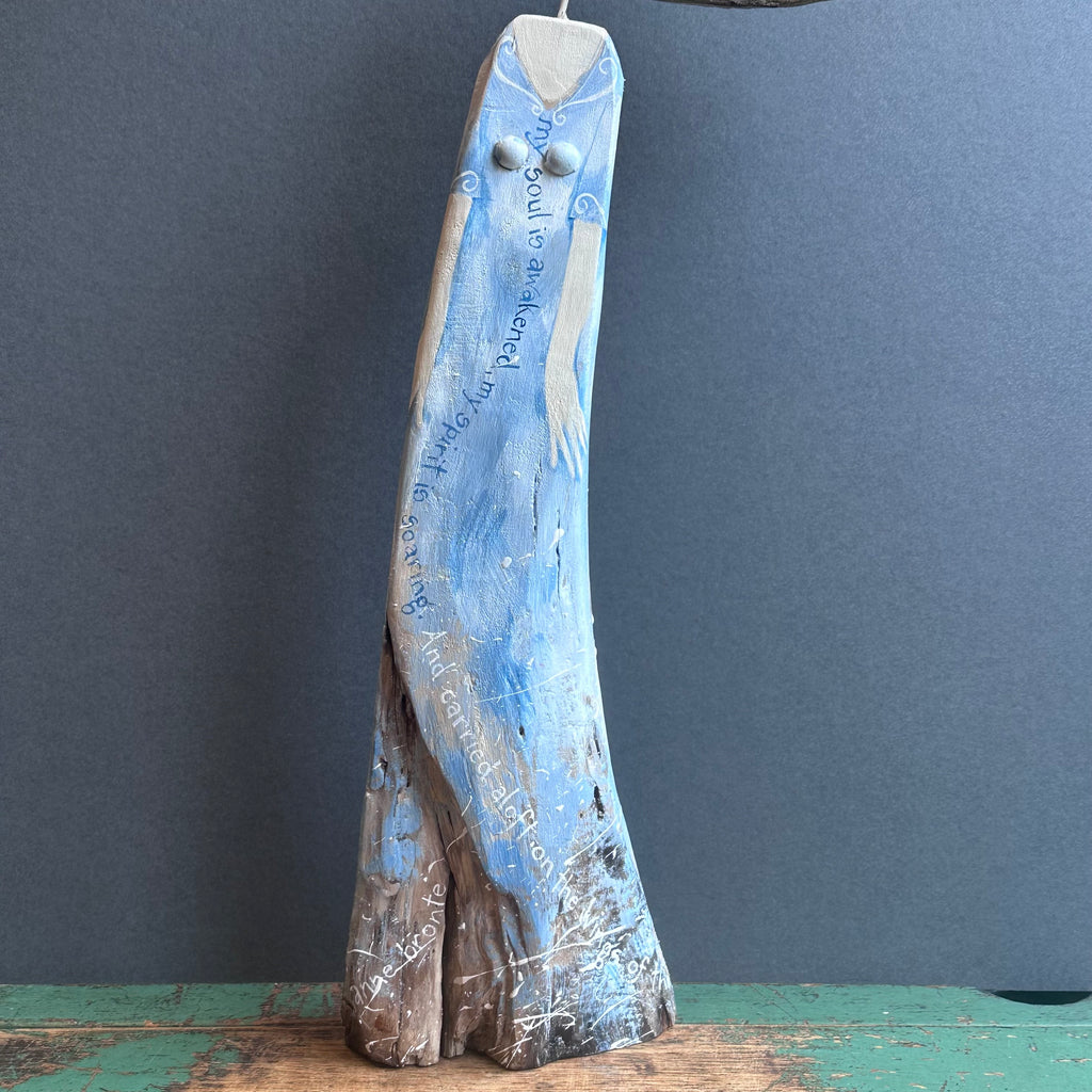 Brontë Quote ‘My Soul is Awakening’ Driftwood Sculpture