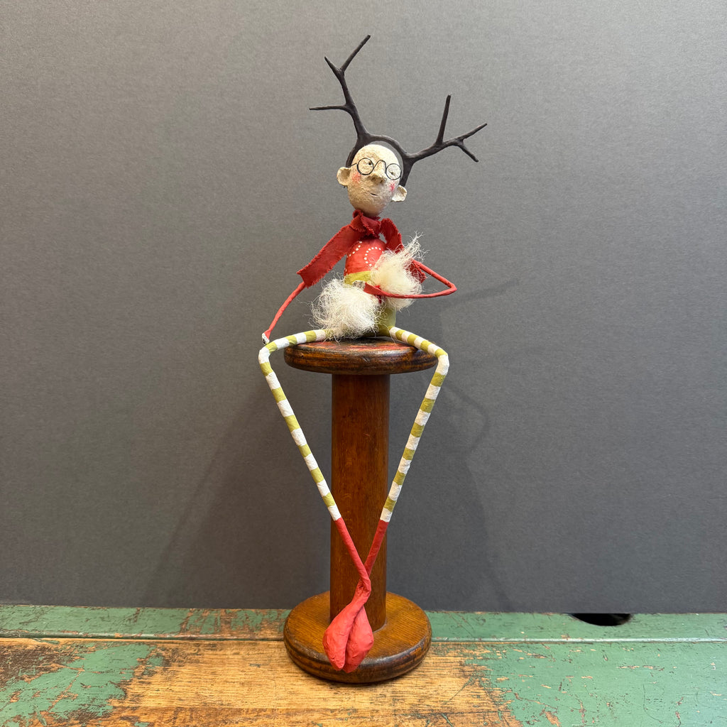 Paper Mache Sculpture ‘Ivor with Antlers’