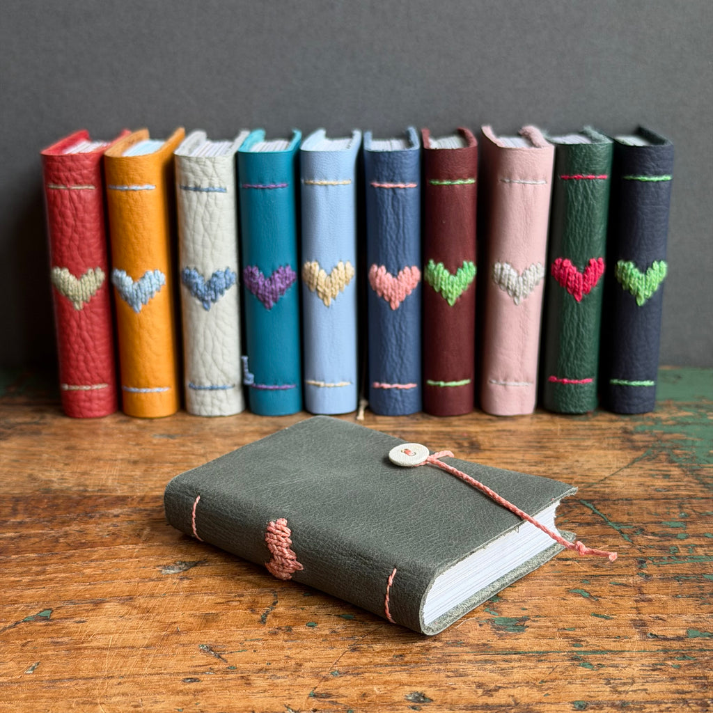 Darned Heart Notebook [Tiny] - Taupe