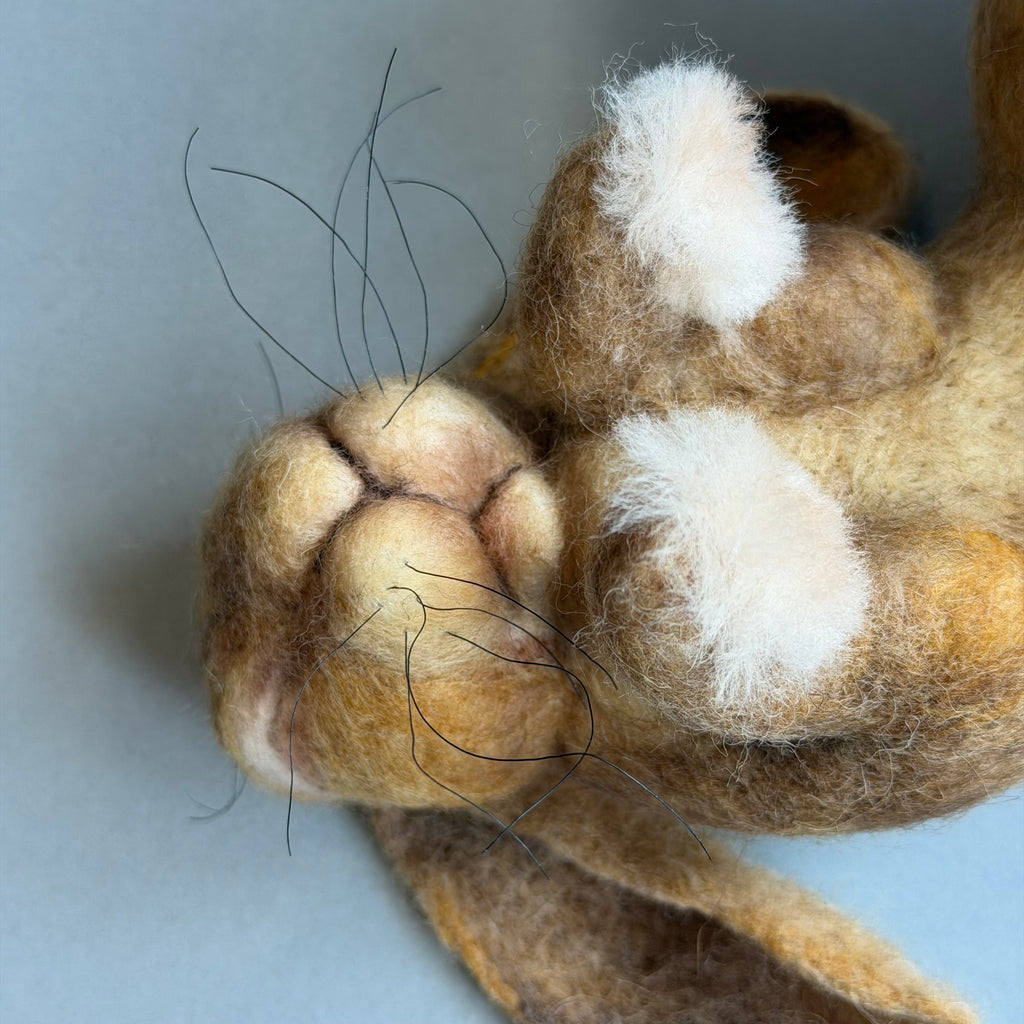 Needle Felted Rabbit Sleeping ‘Dorcas’