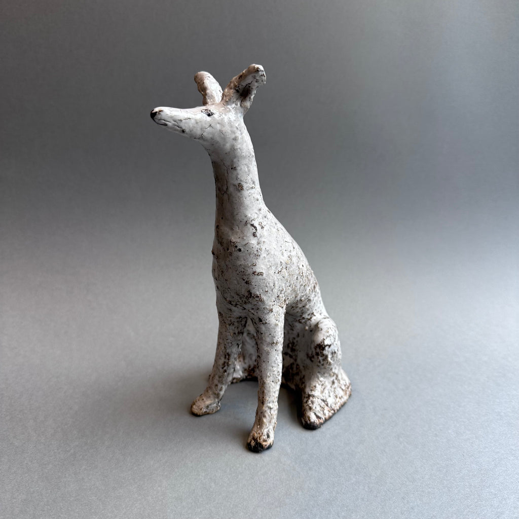 Stoneware Hound - Seated [large]