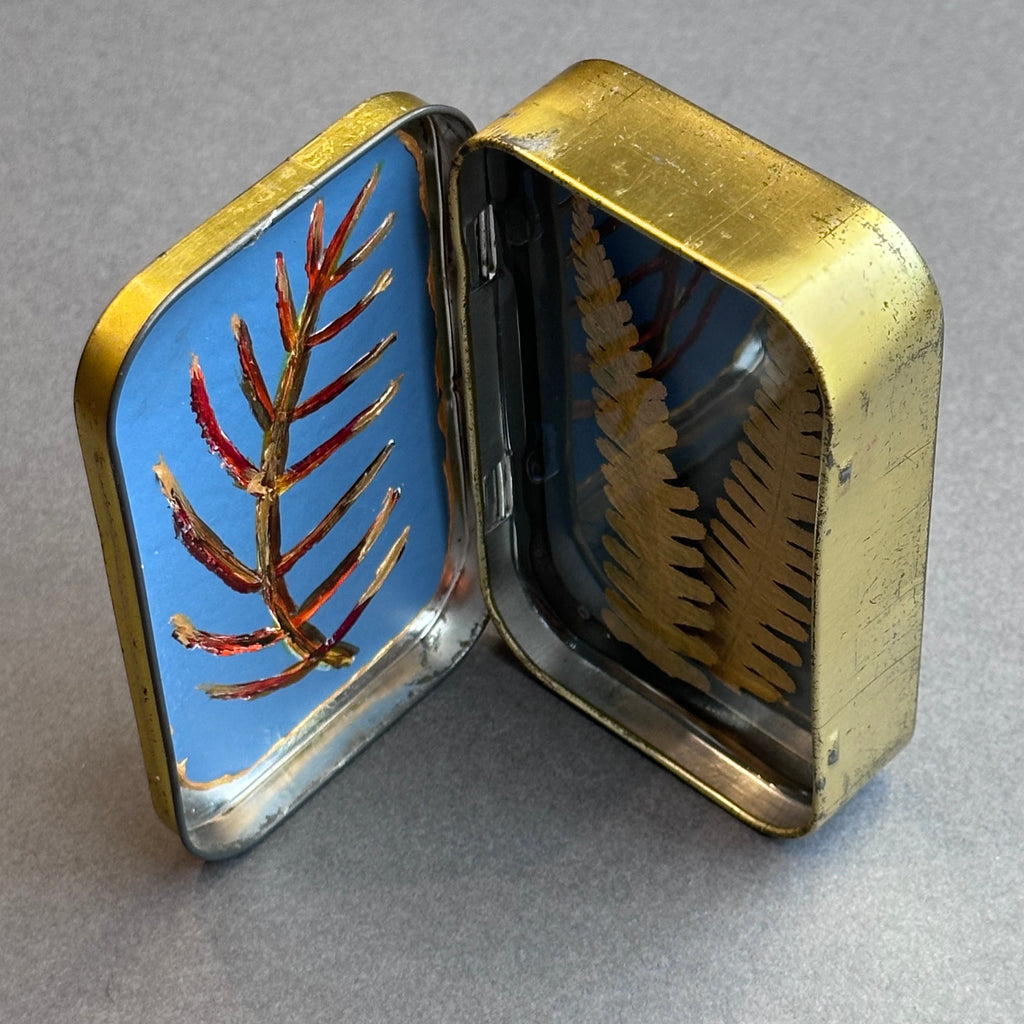 Mixed Media - Small Fern Tin #365