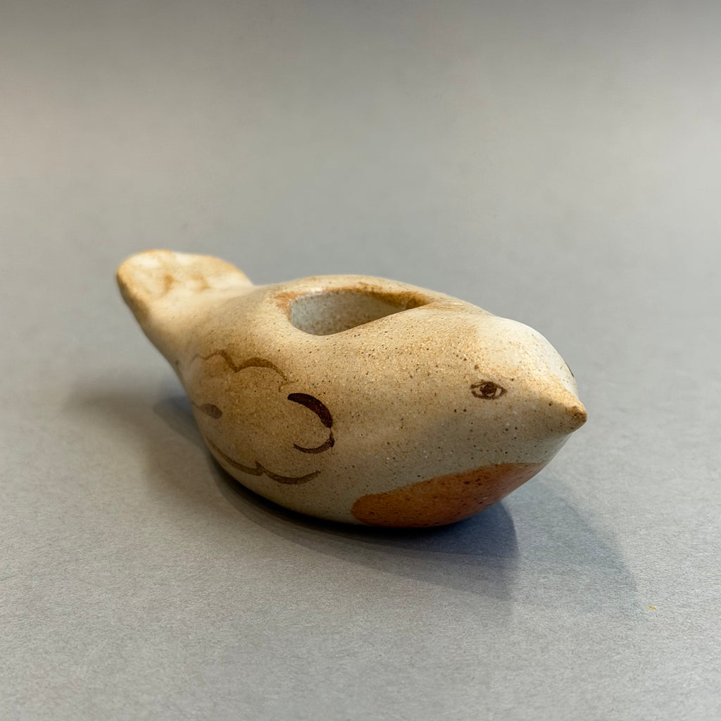 Stoneware Robin - Candle Holder - Little #A