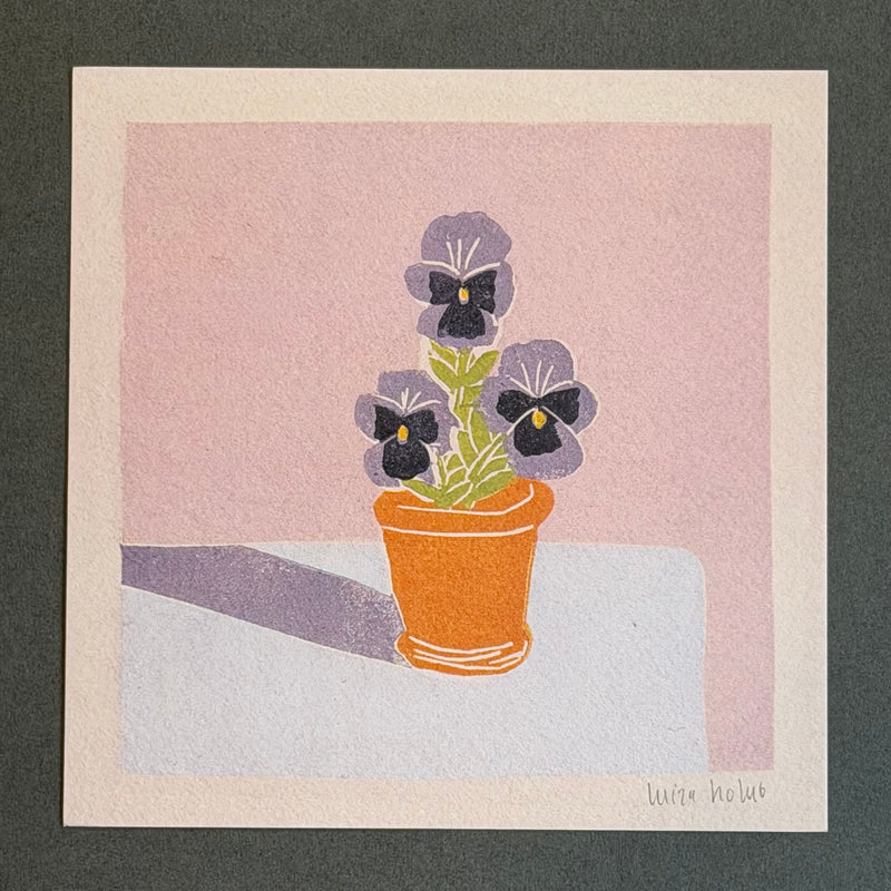 Luiza Holub - Sm Square - Digital Print - Pansies