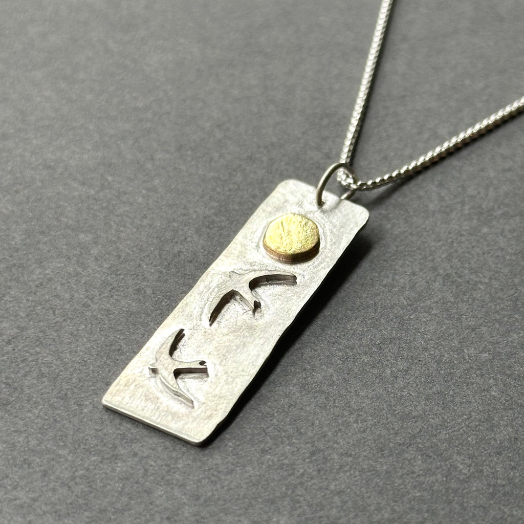 Sterling Silver Pendant - Swifts at Midday Sun