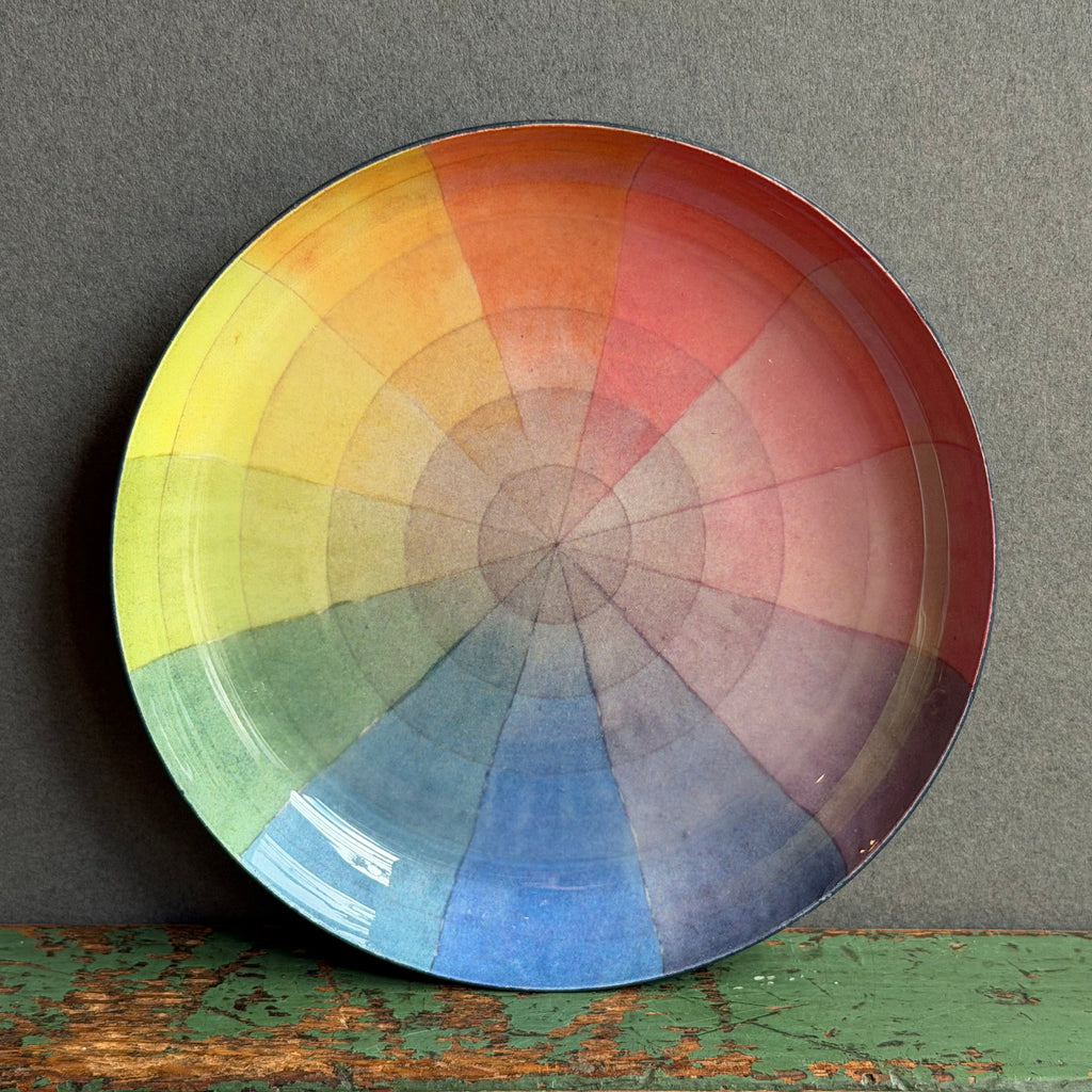 Enamel Tray - Small Round - Vintage Colour Wheel