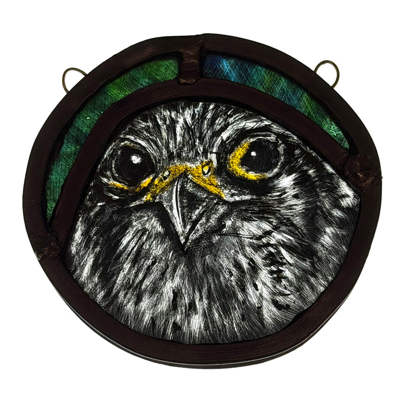 Stained Glass Roundel - Kestrel