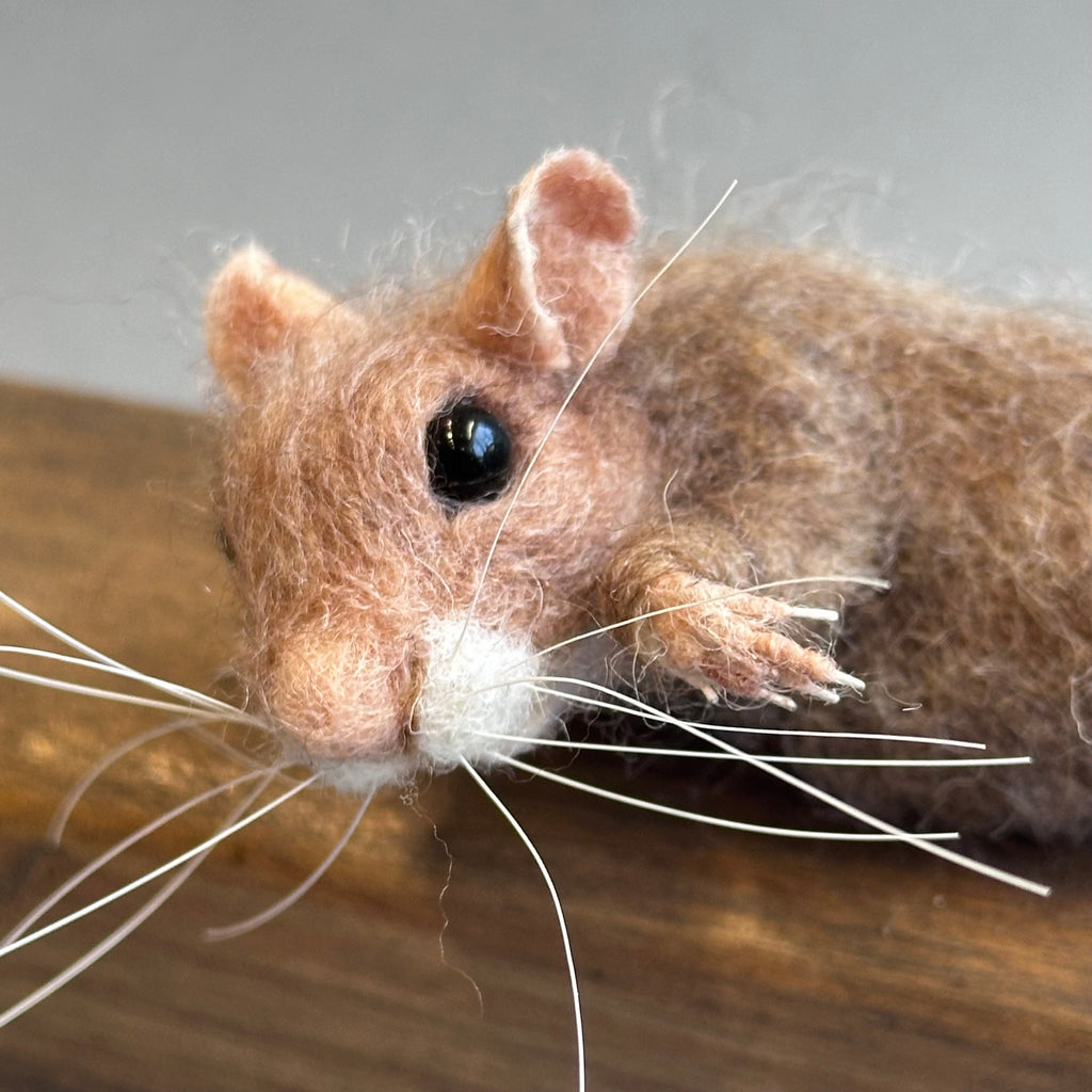 Needle Felted Mouse ‘Thimble on a Vintage Joiners Plane’