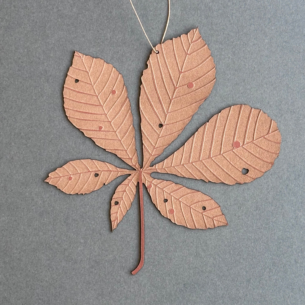 Single Horse Chestnut Leaf - Rust