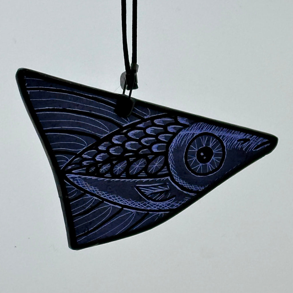 Stained Glass ‘Small Fish’ (Purple) #G