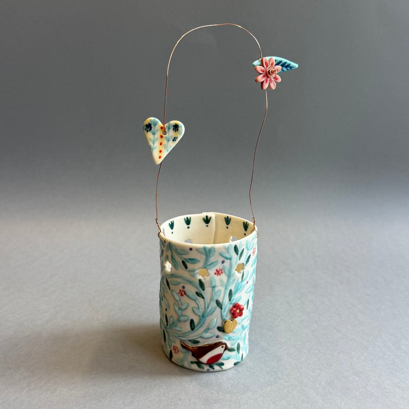 Porcelain Hanging Tea Light Holder