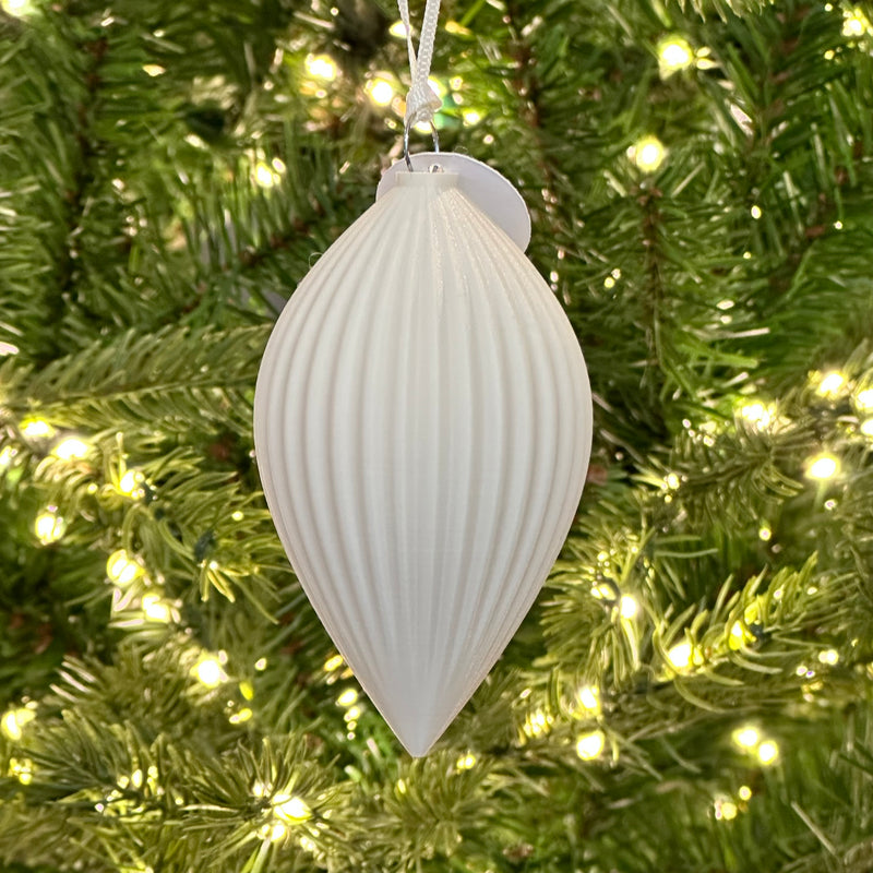 3D Printed Bauble - Milk - Droplet