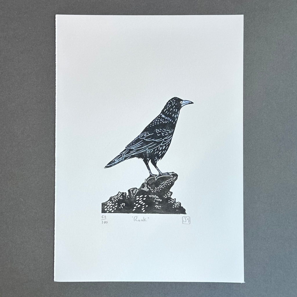 A4 - Rook - Linocut Print - Unframed