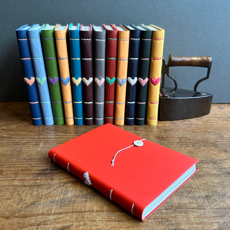 Darned Heart Notebook [Medium] - Bright Red