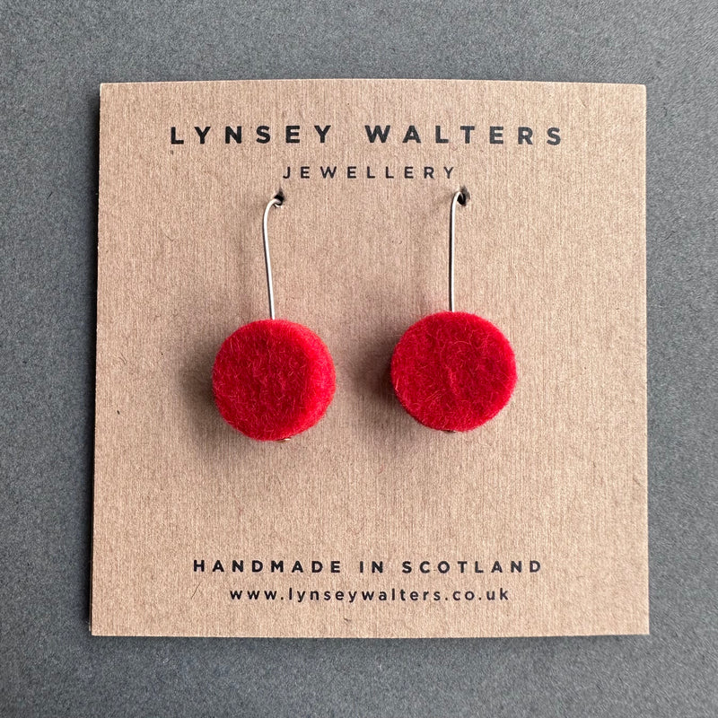 Dot Earrings 'Red'