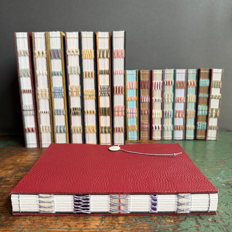 Exposed Spine Notebook [Large] - Cardinal