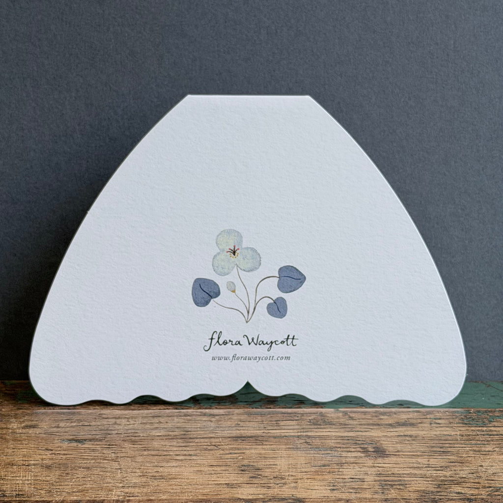 G/Card - Floral Moth Shaped Card - Brown