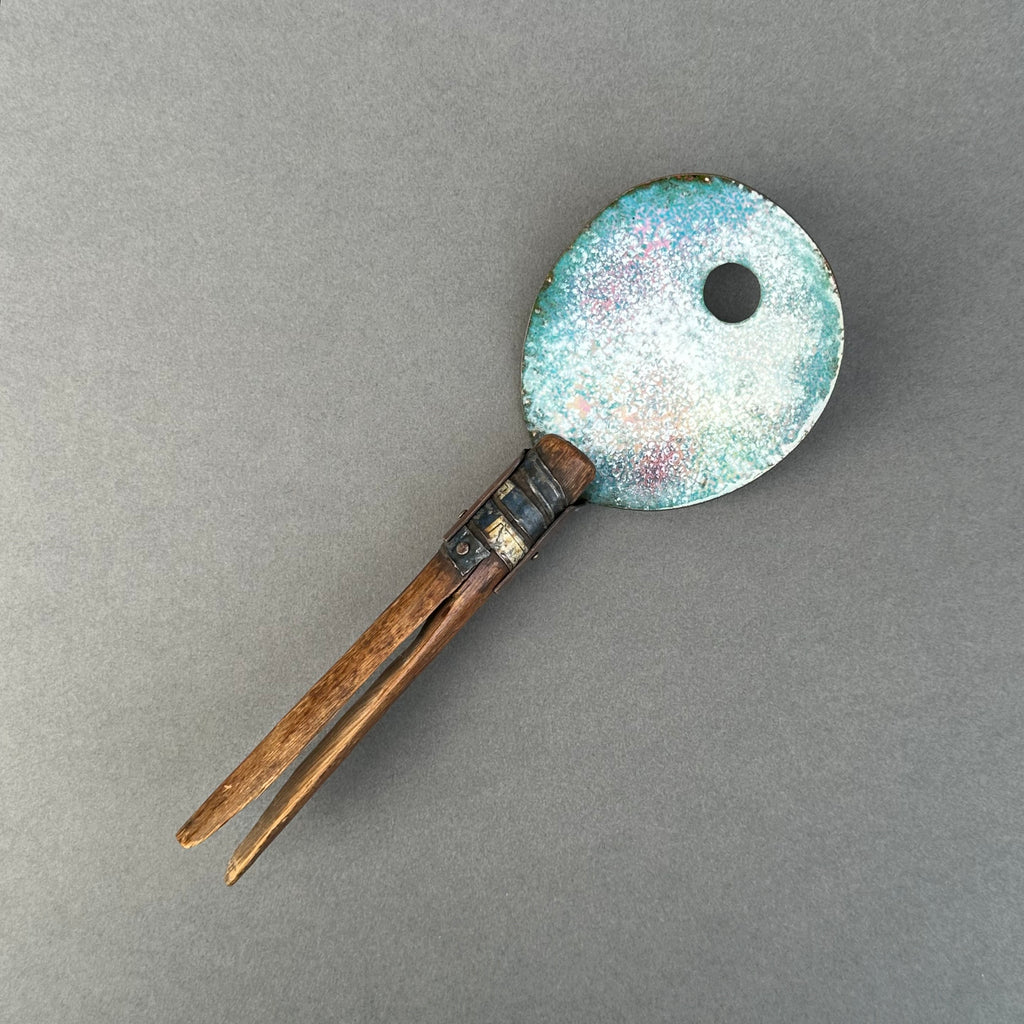 Decorative Enamel Spoon 'Vintage Clothes Peg’