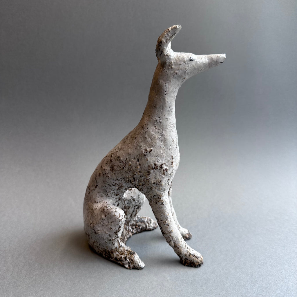 Stoneware Hound - Seated [large]