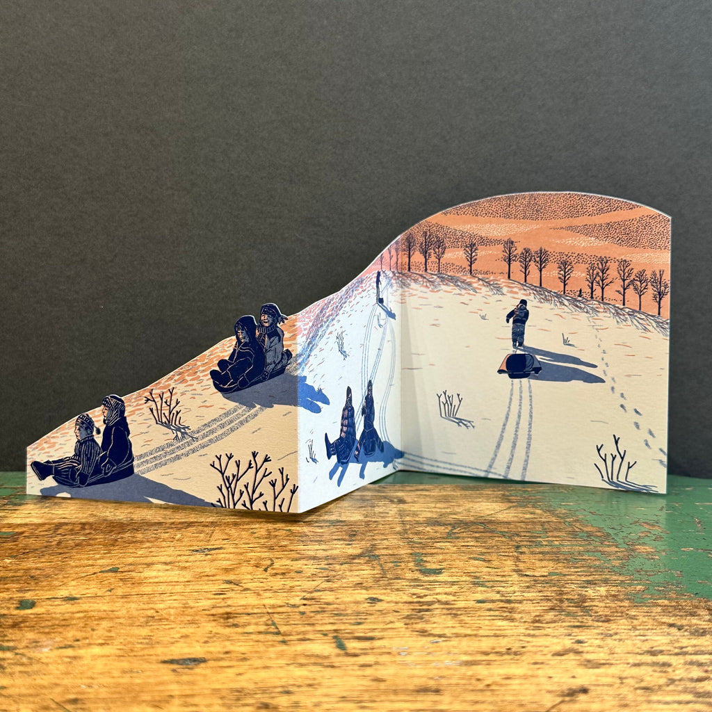 Concertina G/Card - Folded Forest - Sledging at Dusk
