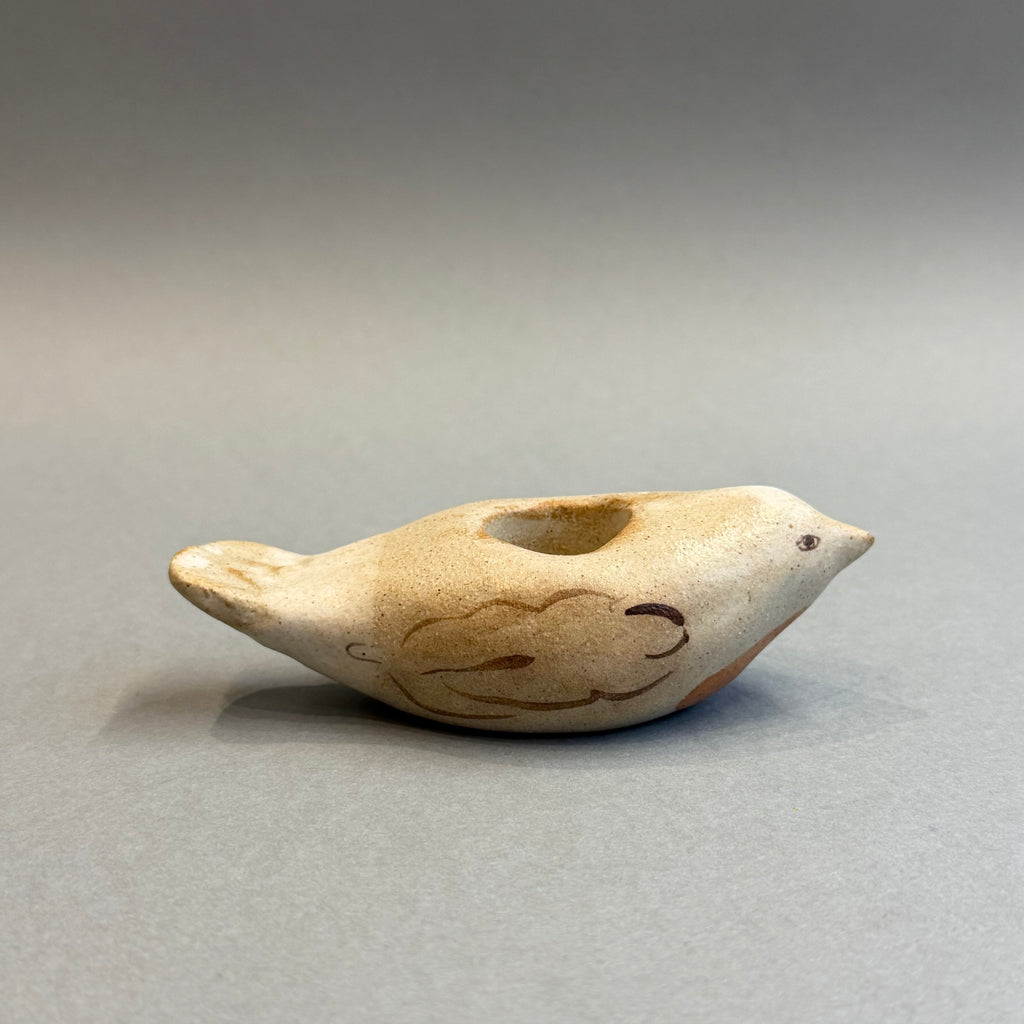 Stoneware Robin - Candle Holder - Little #A