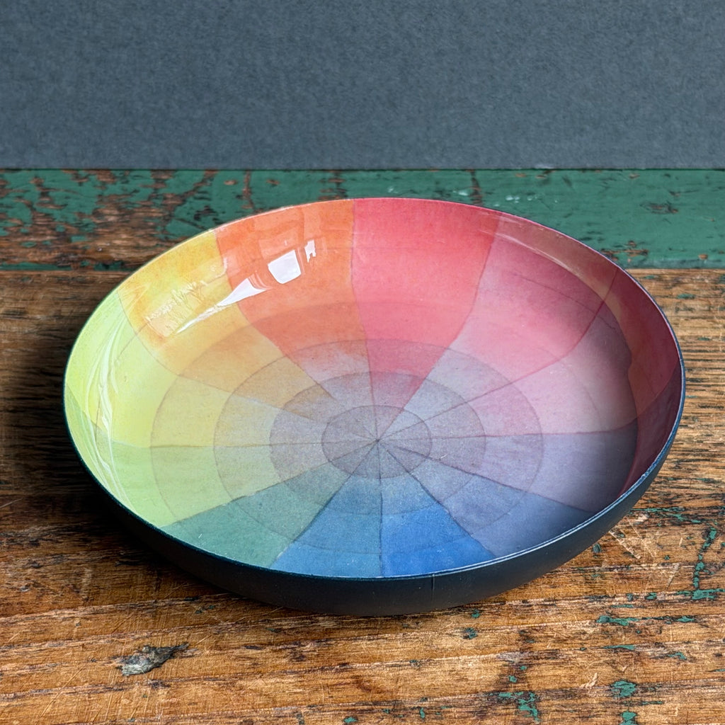 Enamel Tray - Small Round - Vintage Colour Wheel
