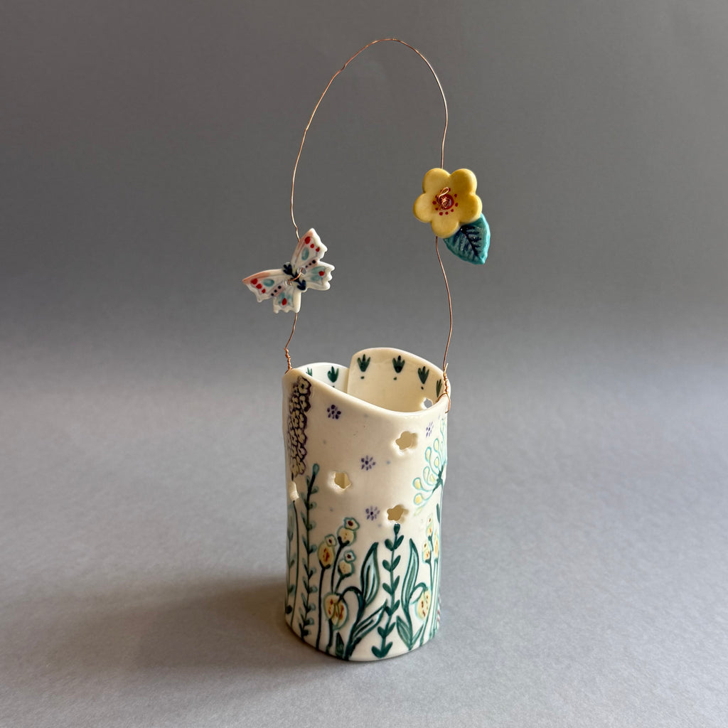 Porcelain Hanging Tea Light Holder