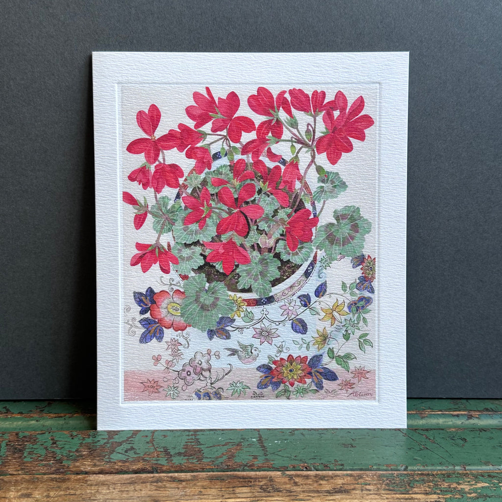 G/Card - Angie Lewin - Pelargonium in a Floral Cup