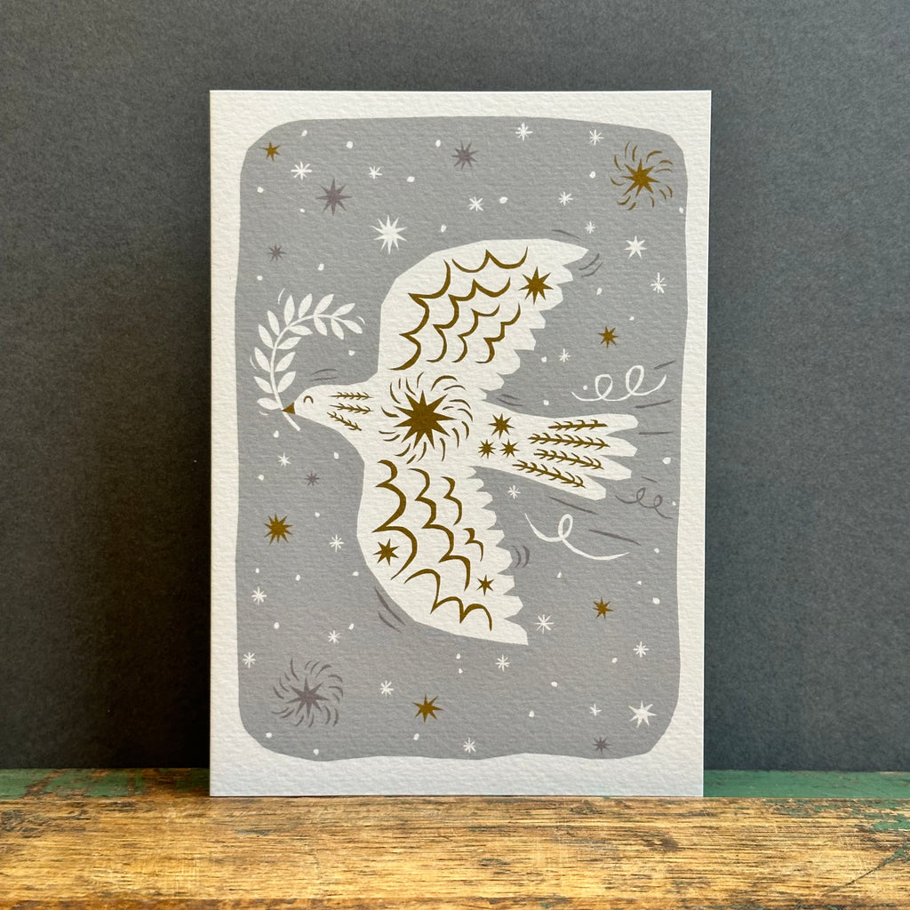 G/Card - Folded Forest - Dove & Stars