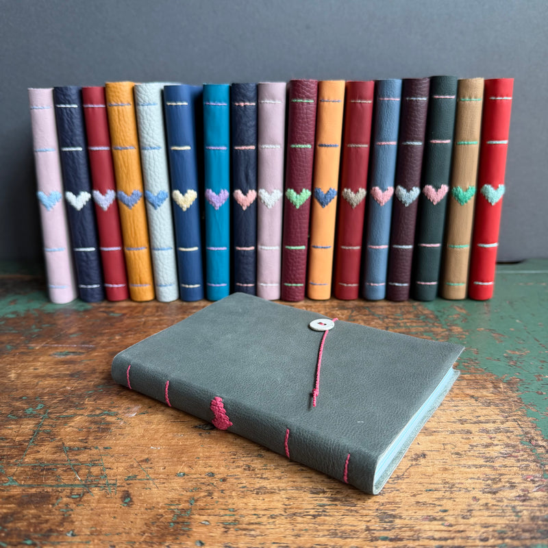 Darned Heart Notebook [Medium] - Taupe