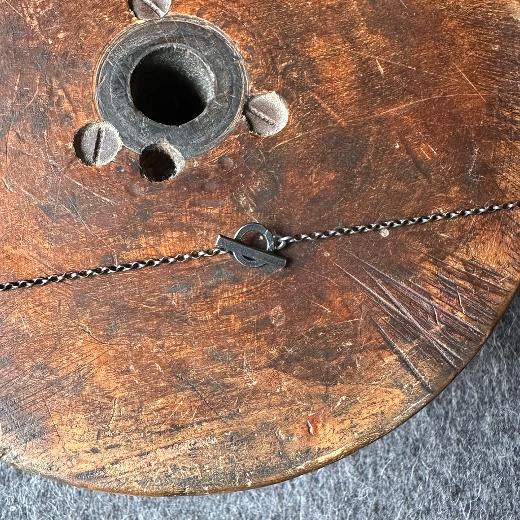 Large Silk Oval, Oval + Stick, .Lozenges + Stone Necklace [Kensita Lobelia]